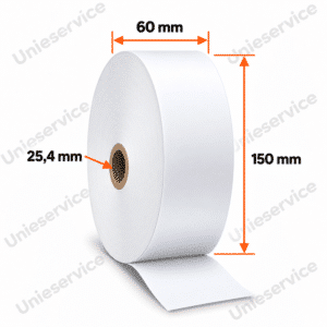 Thermorollen 60x150x25,4 mm voor tankstation betaalautomaat