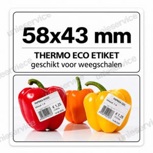 Weegschaaletiketten 58x43 mm Thermo Eco voor weegschalen