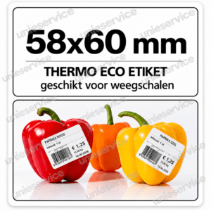 Weegschaaletiketten 58x60 mm