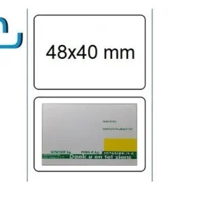 Weegschaal etiketten 48x40 mm bedrukt