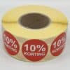 Kortingsstickers op rol, 10%, per rol van 1000