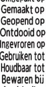 Datum prijstangen