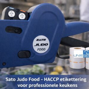 SSato Judo Food prijstang voor prijs-, datum- en batchetiketten in de voedingsindustrie met 2 regels afdruk