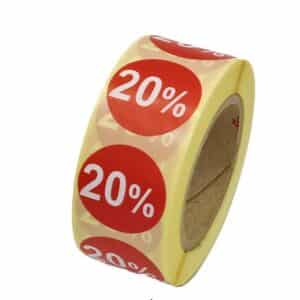 Kortingsstickers 20%
