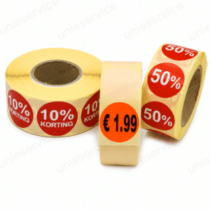 Kortingstickers op rol