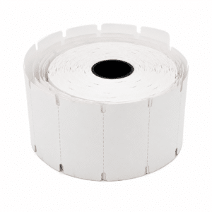Witte schapkaarten 60x30,5 mm met sensorsleuf voor thermische labelprinters