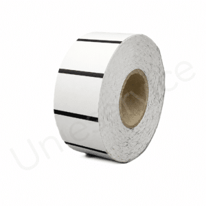 Witte schapkaarten 40x33 mm op rol voor thermische labelprinters