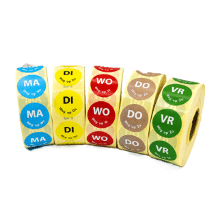 HACCP dagstickers op rol